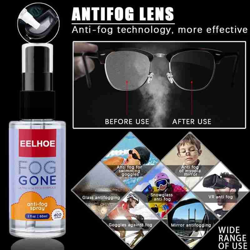 Car Anti-Fog Spray Prevents Fogging For Glass Windows Mirrors Glasses 60ml