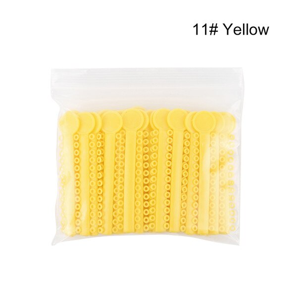 Y & W & F 40 pcs/pack liens de Ligature élastomère dentaire orthodontie élastiques bandes de caoutchouc soins des dents couleur vive soins buccaux: green
