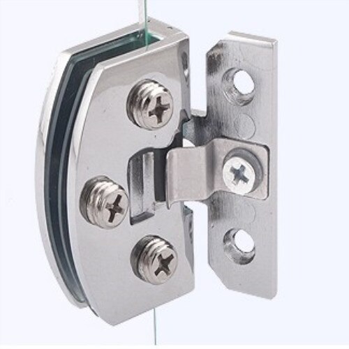 2Pcs Zinklegering, Kast Glazen Deur Scharnier/Glasklem/Clips, voor 5Mm-8Mm Glas, Geen Gaten, Enkele Map, Glas Hardware