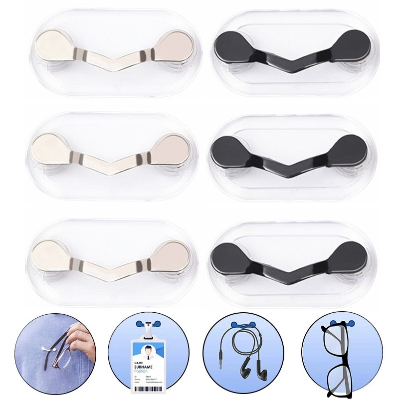 2/1PCS Magnétique Accrocher Porte-Lunettes Multifonction Lunettes De Soleil Casque Ligne Clips Lunettes Crochet Vêtements Aimant Clip Boucles