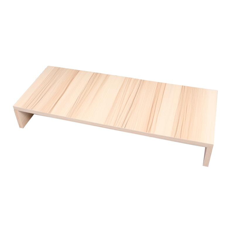 Multi-function Desktop Monitor Stand Computer Screen Riser Thicken Board Rack Laptop Stand Desktop Notebook TV Shelf (White): Walnut color