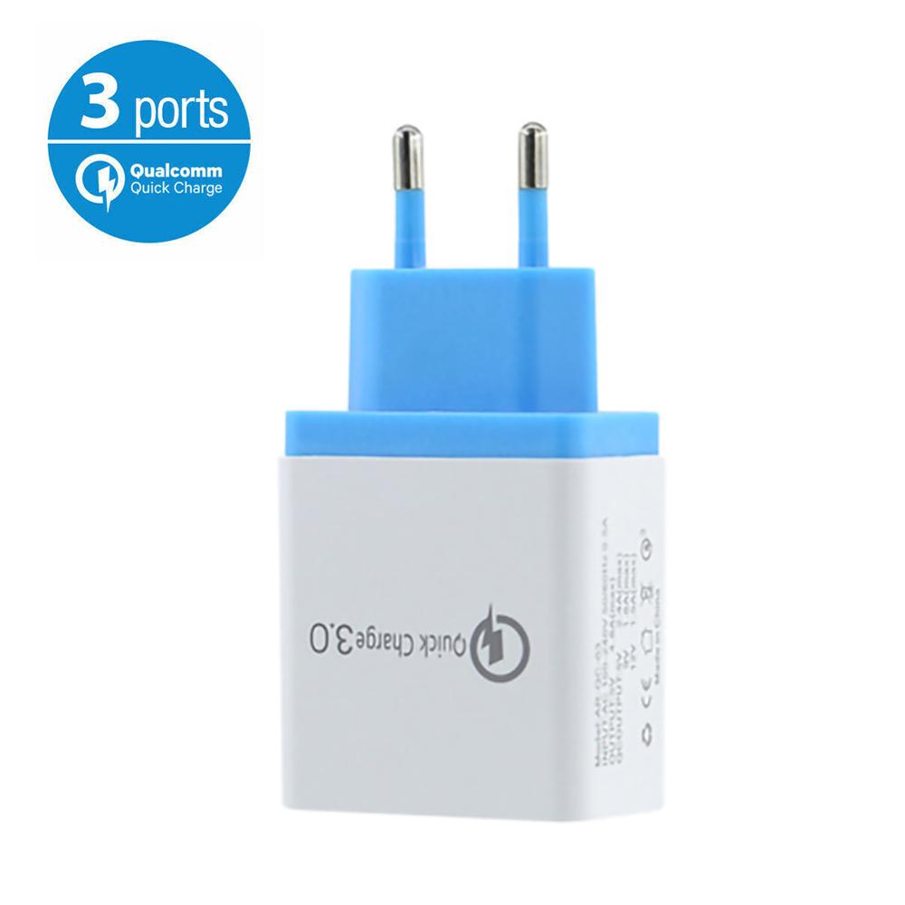 Handy Quick Charge QC 3,0 Schnelle ladegerät USB tragbare Lade Handy Ladegerät Für Die Meisten Handy: Sky Blue