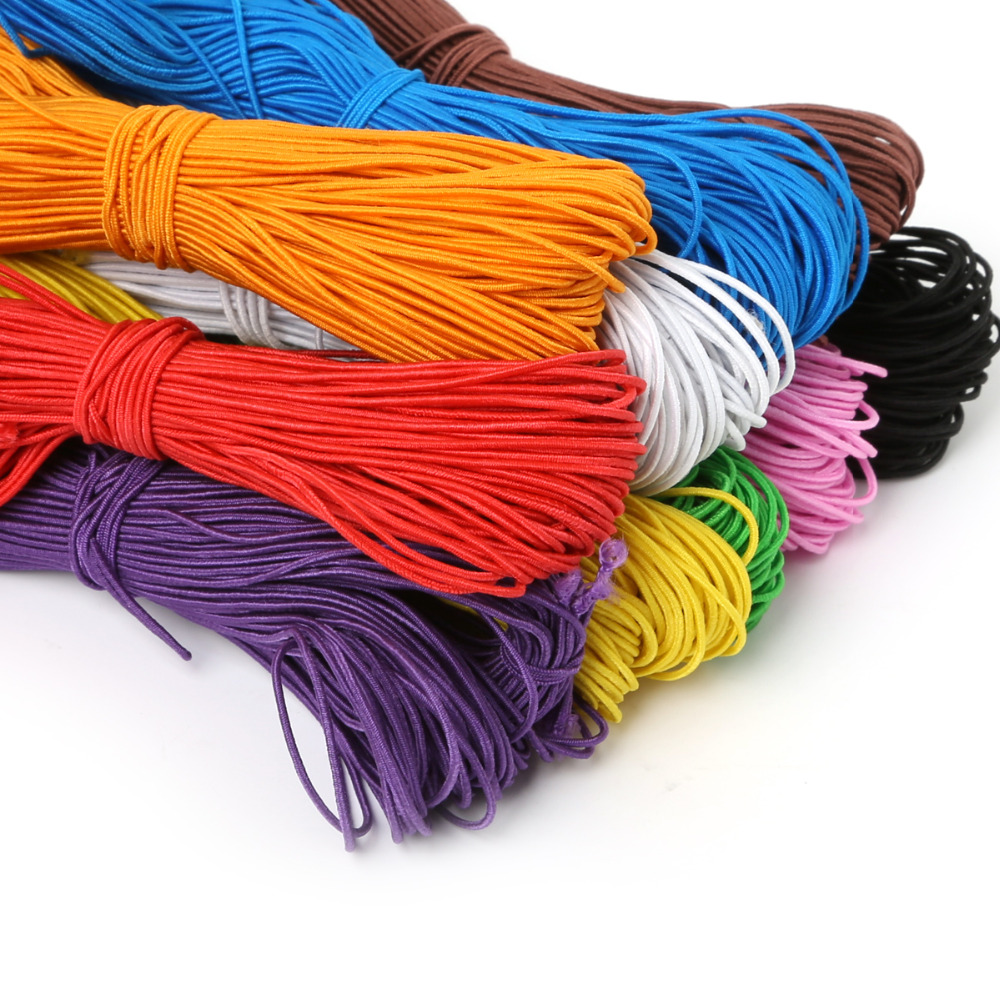 1mm 25 m/sheef (cut) losse Elastische Kralen Cord String Stretch Touw Multi Kleur Kledingstuk Sieraden Bevindingen voor DIY