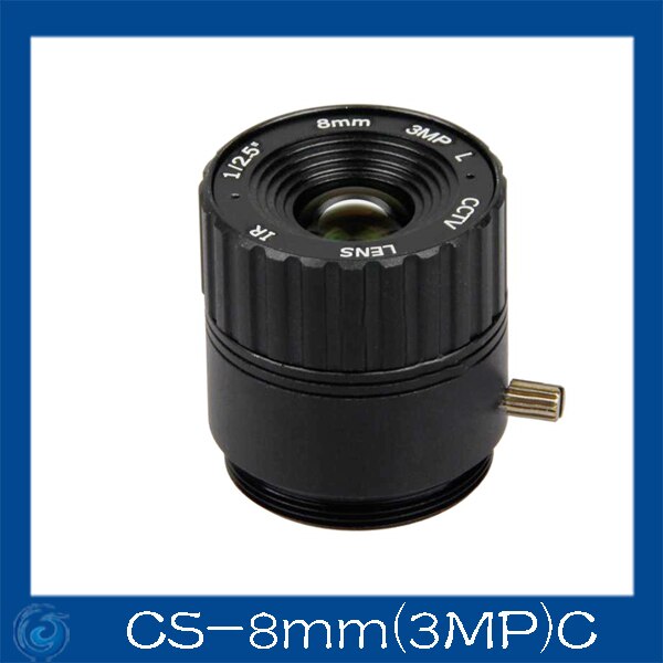 Objetivo de cámara cctv 8mm lente Iris fija, 1/2.5 cs montaje fijo F1.6 para cámara de seguridad. CS-8mm(3MP)C