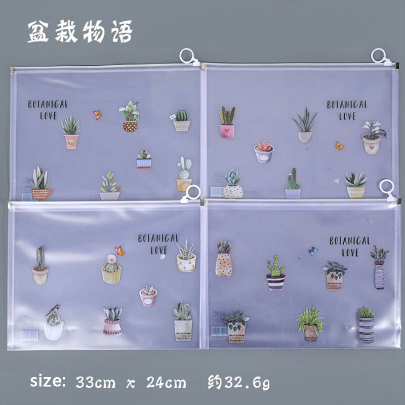 1pcs A4/A5/A6 PVC Document File Bag Waterproof Student Stationery School Supplies: 6