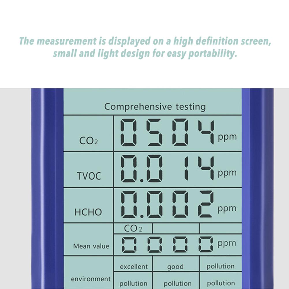 Multifunctional Air Meter Monitor Mini Protable Carbon Dioxide Detector Reliable Digital CO2 Sensor Meter