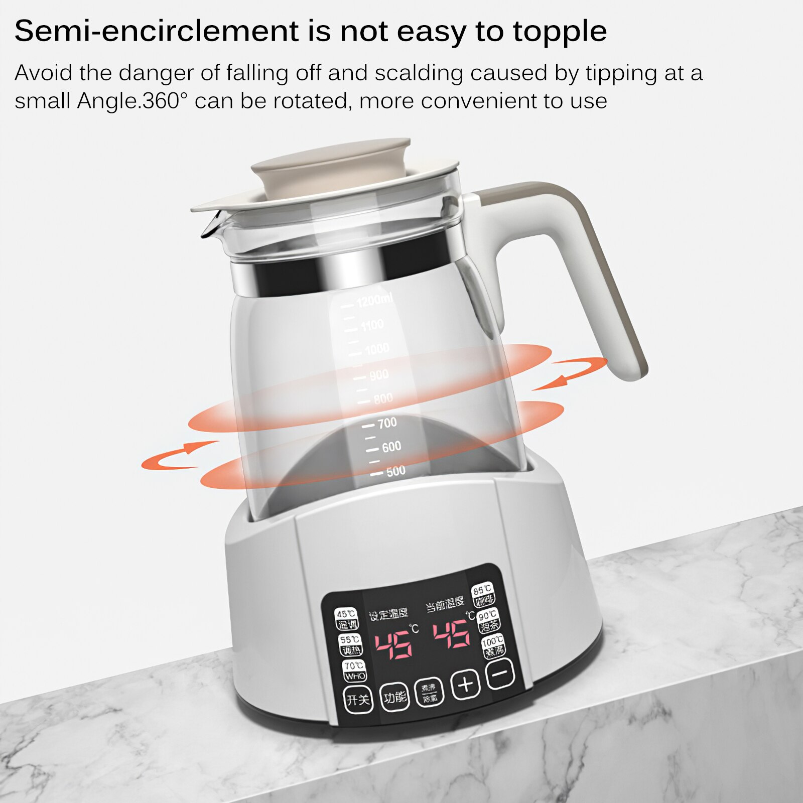 Konstant varme elkedel sundhed pot baby smart mælk termostat konstant temperatur vand varmere te maker