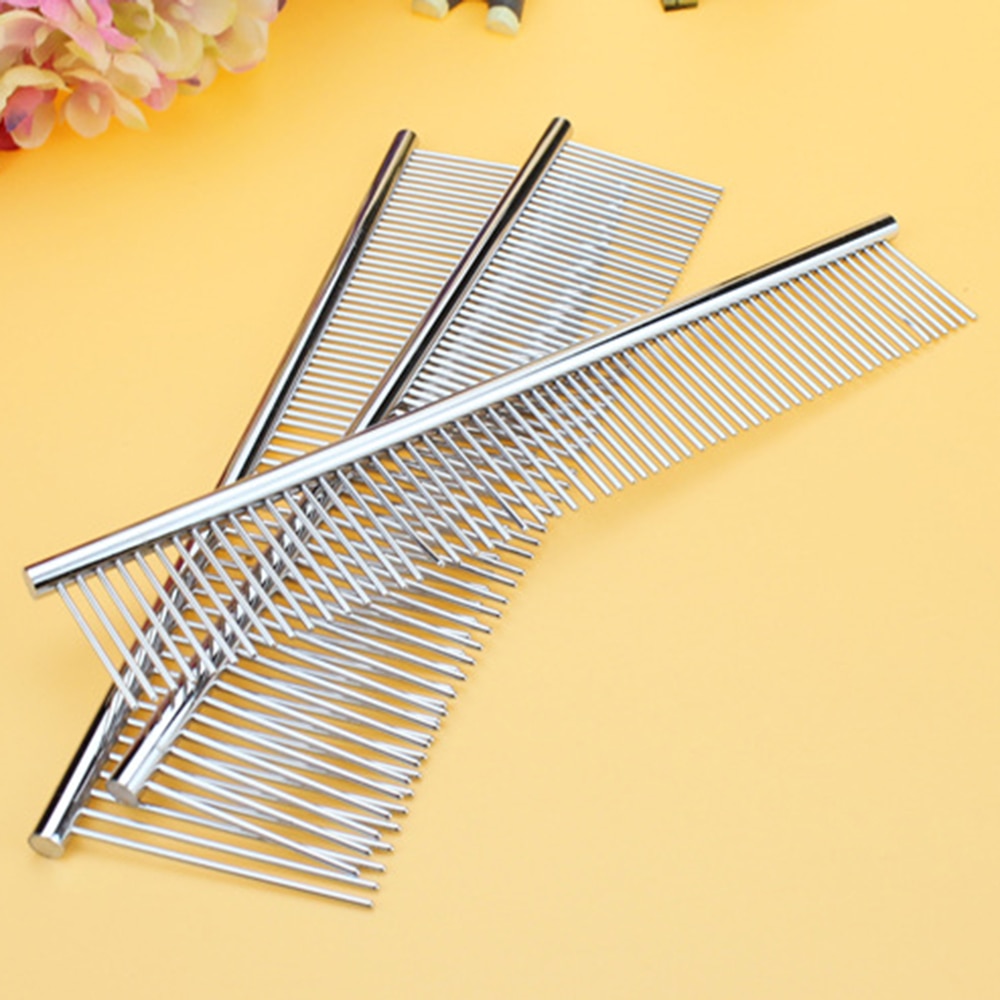 Herramienta de belleza para mascotas súper Surdy, duradera, para mascotas, gatos, cachorros, pelo largo, corte de pelo, plata, peine antiestático