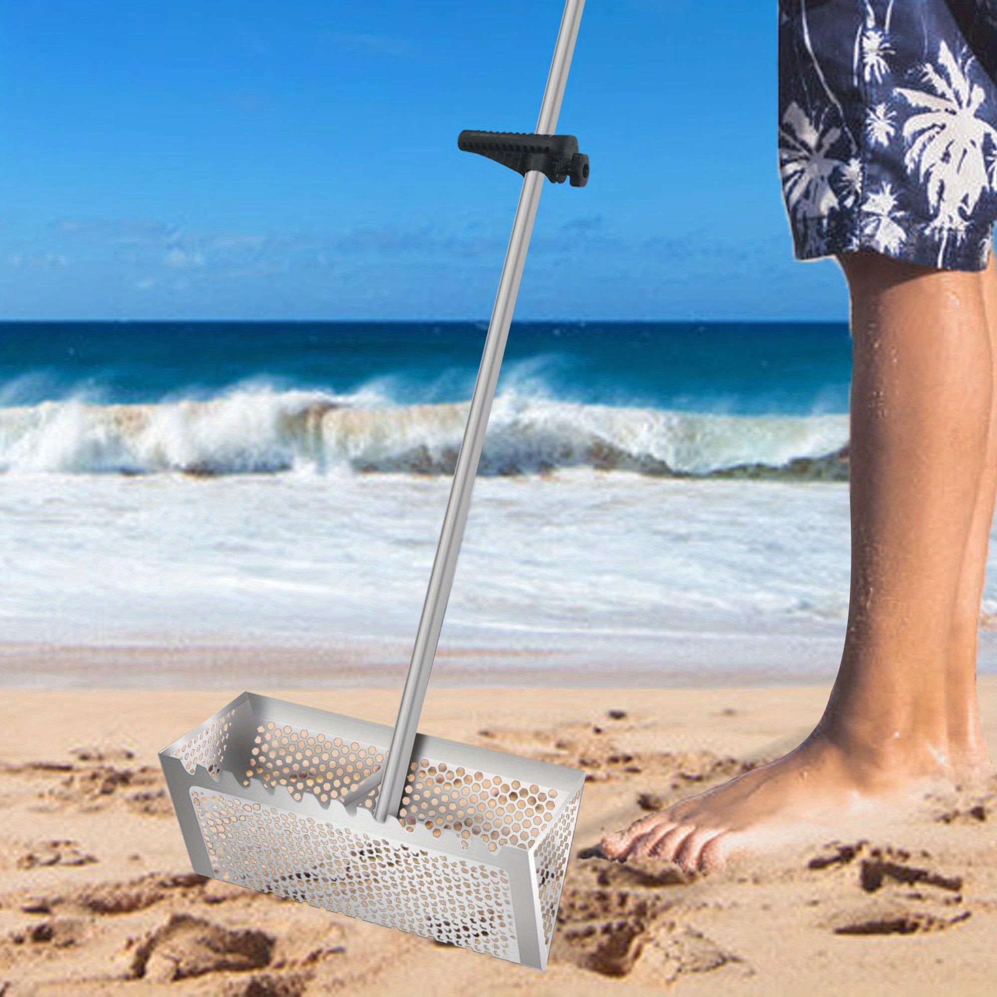 Strandspade och sandskopa metallspade för trädgårdsskötsel jordbruk camping fältaktiviteter korrosionsskyddande grävverktyg tillbehör