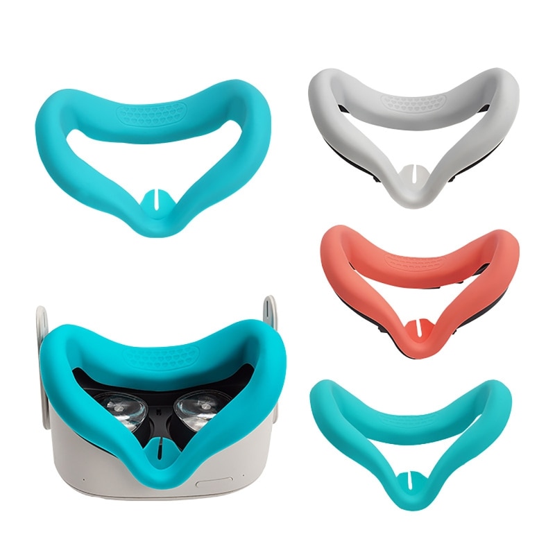 Vr-gesichtsmaske aus silikon, schweiß- und staubabweisend, rutschfestes polster, passend für oculus quest 2 dxac