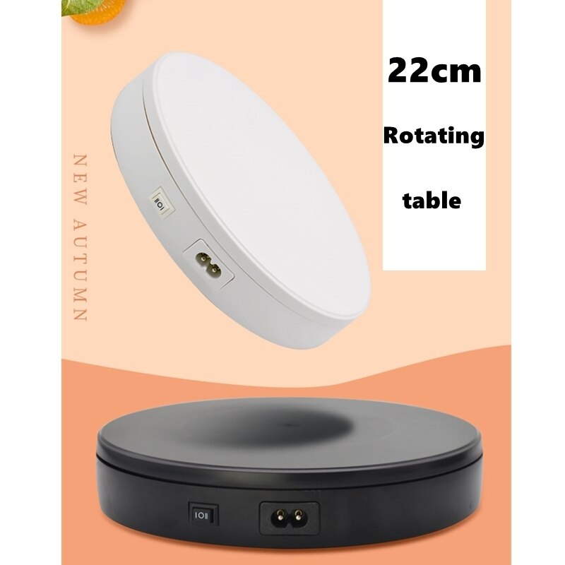 Electric Turntable Display Stand - 22cm Diameter - 5kg Max Load - 360° Rotation - Silent Operation
