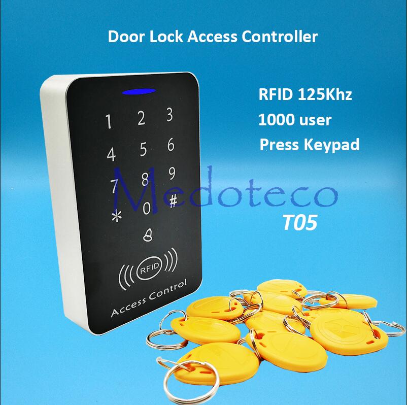 125Khz Rfid Access Control System Card Door Lock Controller Keypad Door Access Controller: Yellow Keyfobs