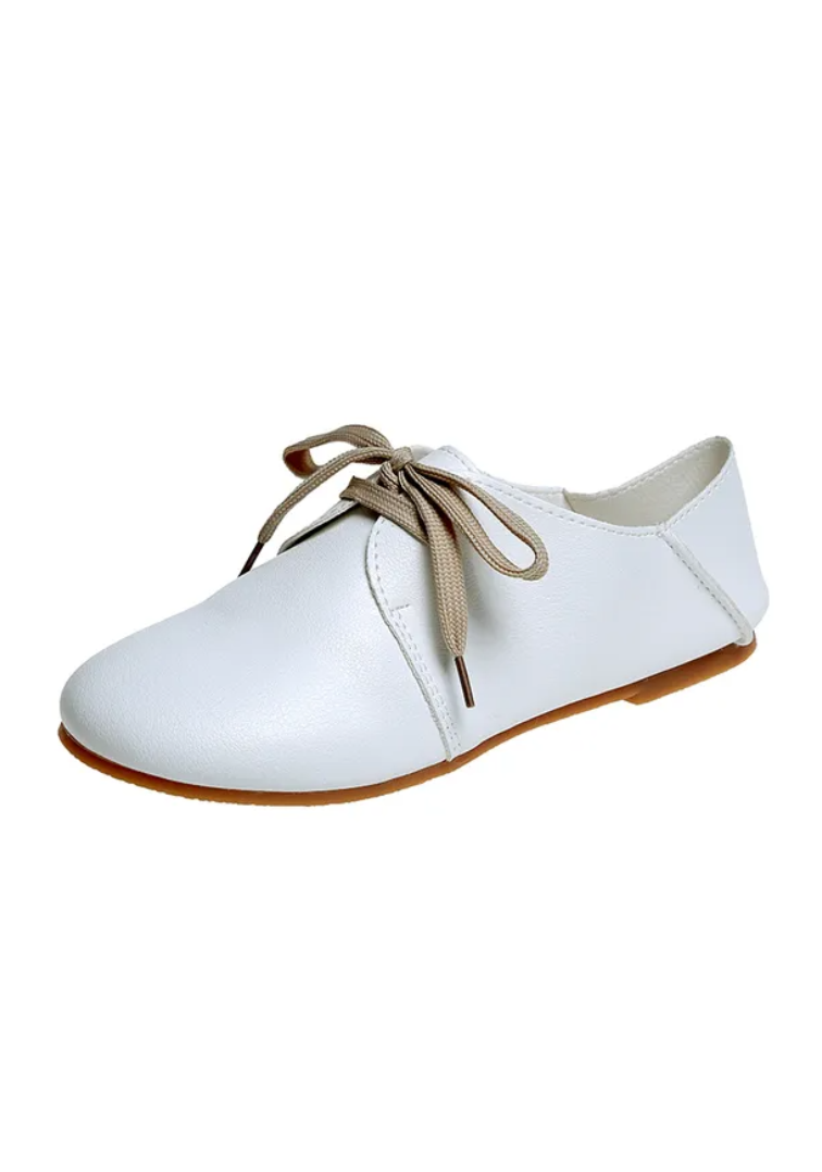 Scarpe stringate da donna carine leggere di alta qualità Zapatos De Mujer Lady Casual White Hotel Work & Office Flat Shoes A149