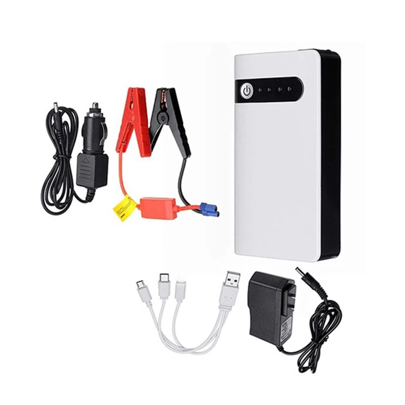 12V 20000mAh Portable Car Jump Starter Emergency Battery Booster Powerbank Waterproof 3-In-1 USB Port With LED Flashlight: Default Title
