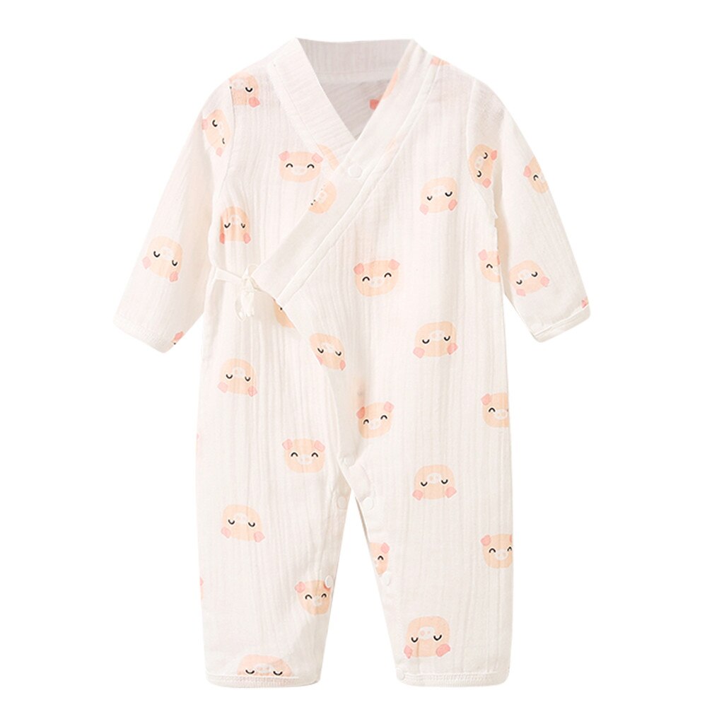 Pasgeboren Baby Romper Voor Nachtkleding Volledige Mouw Baby Meisjes Zomer Kleding Cartoon Bloemen Baby Kleding Pasgeboren Baby Nachtkleding: 03 / 12m