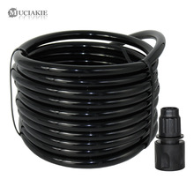 MUCIAKIE 25M 8/11mm Garten Wasser PVC Schlauch 3/8 &#39;&#39;Bewässerung Schlauch Garten Bewässerung Rohr mit Schwarz schnell Anschluss