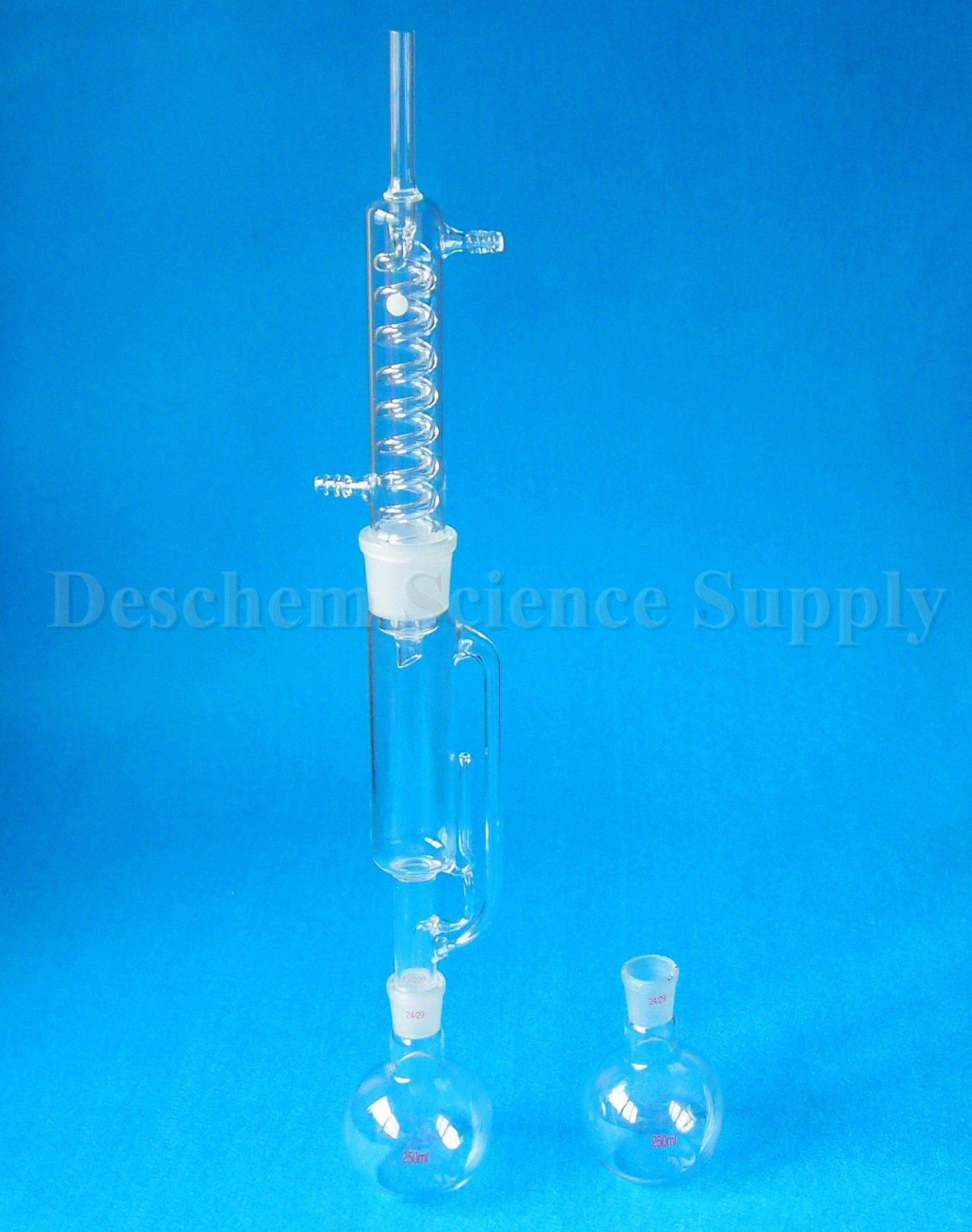 250ml Soxhlet Extractor With Graham Condenser & Two Flat Flask,Lab Glassware