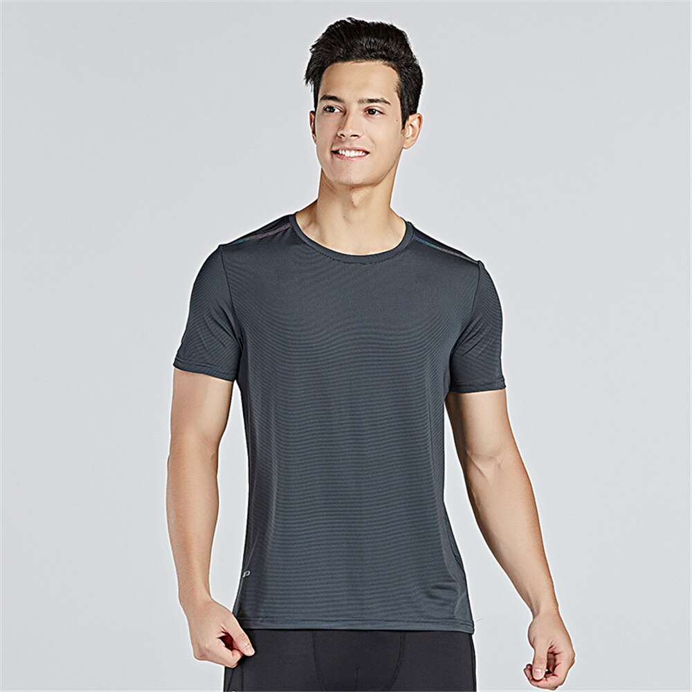 Zomer Casual T-shirt Mannen Wandelen Top Mouwen Ronde Hals Ademend Licht Sneldrogende Effen Kleur camping T-shirts