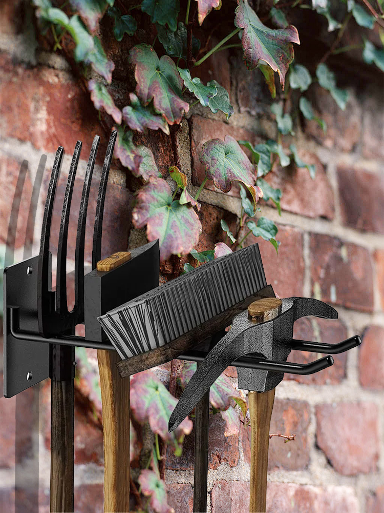 Vægkroge til værktøjsopbevaring haveredskabsophæng garageopbevaring kraftige vægkroge til stativ koste slanger skovl haveredskaber