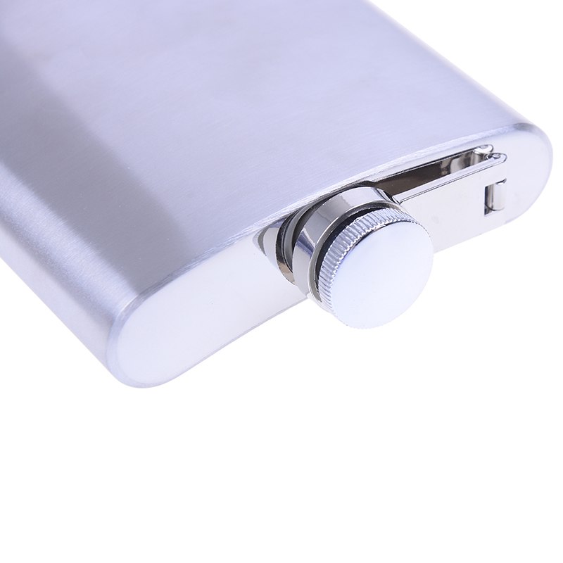 Stainless Steel Liquor Hip Flask Pocket Hip Flask Alcohol Whiskey Liquor Screw Cap 7 OZ Liquor Hip Flask 200ml
