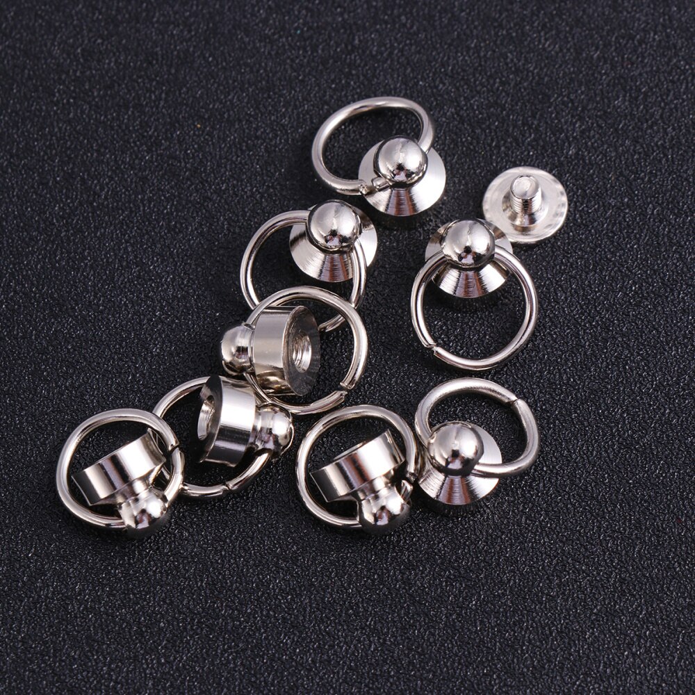 Remaches de latón de 30 Uds., remaches giratorios, accesorios para colgar, accesorios artesanales de cuero (estilo 1)