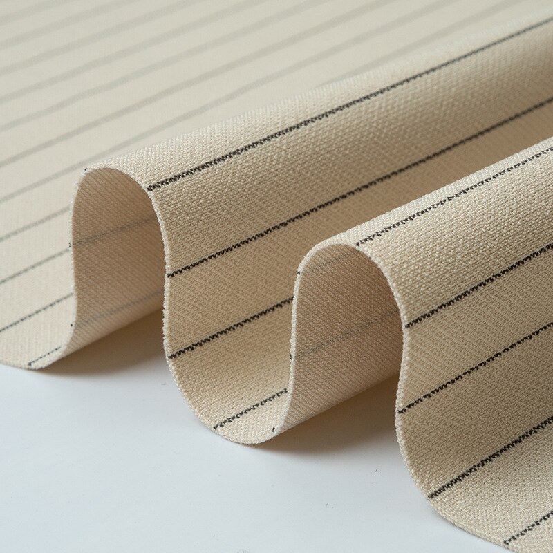 Elastic Striped Fabric Drooping Suit Pants Skirt Cloth Sewing Dress Stretch Polyester Spandex Anti-wrinkle Brocade Black Blue