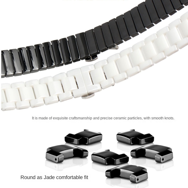 Cinturino in ceramica in acciaio da 20mm 22mm per Huawei guarda GT2 3 46MM cinturino intelligente Samsung galassia 3 4 5 braccialetto da donna per uomo