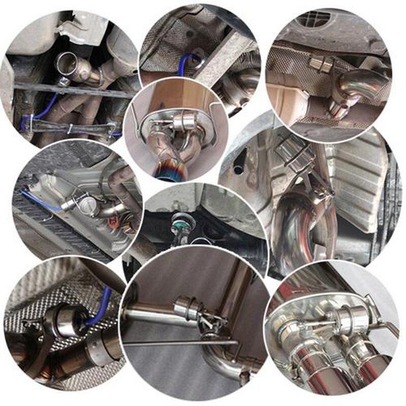 Exhaust Control Valve Set Cutout 2"/2.36"/2.5"/2.75" Pipe Close Style With Vacuum Actuator with Wireless Remote Controller Set