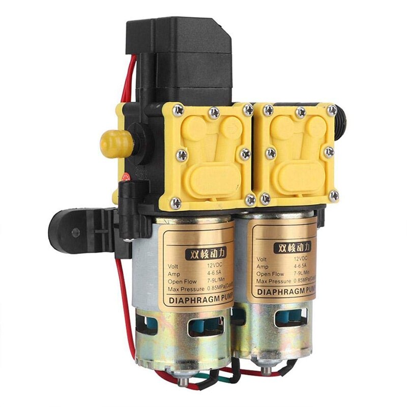 12V Double Head High Pressure Agricultural Sprayer Water Pump a Multi-Purpose Pump for Farmland Irrigation Family Car Washing La