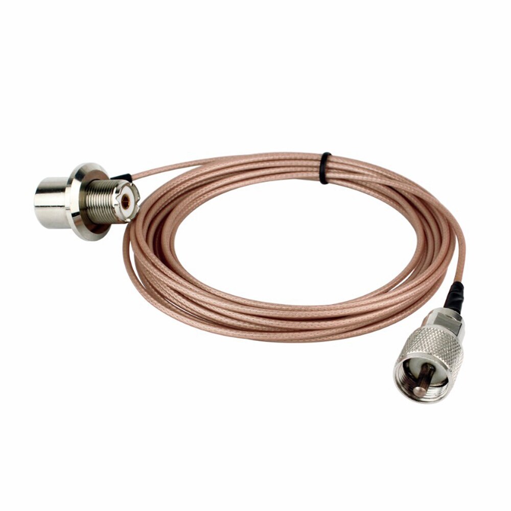 Pink 5 meter coaxial cable UHF / PL-259 for men YAESU for ICOM KENWOOD mobile radio phone antenna J6239E