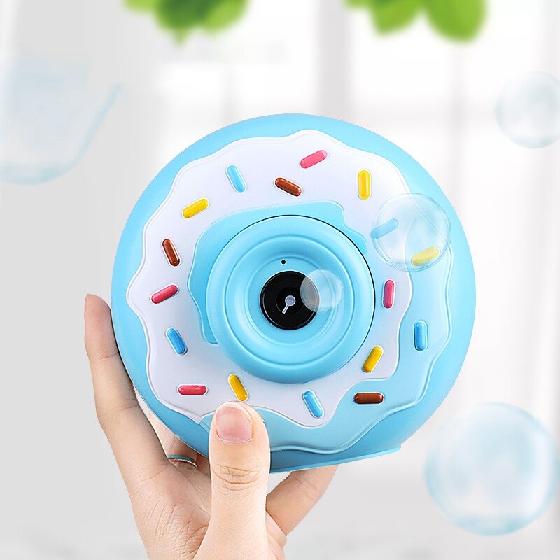 Automatische Donuts Bubble Machine Maker Elektrische Bubble Blazen Speelgoed Voor Kinderen Cartoon Geluid En Licht Bubble Speelgoed