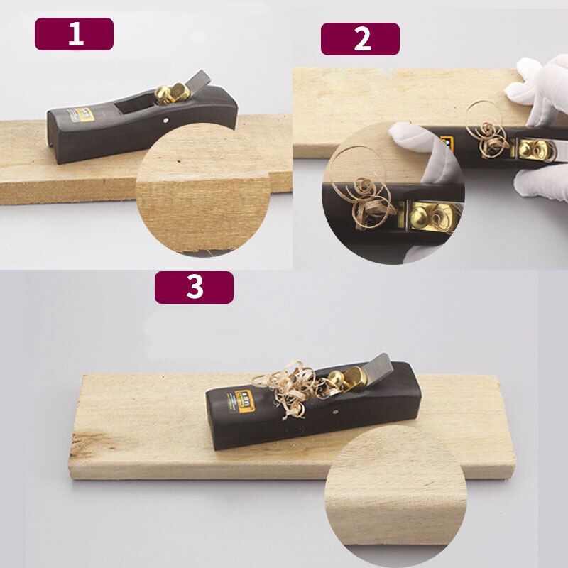 Ebony Small Edge Rounding Plane For Woodworking Chamfering Trimming Plane Mini Ebony HandPlaner Tool DIY Portable Woodcraft Tool