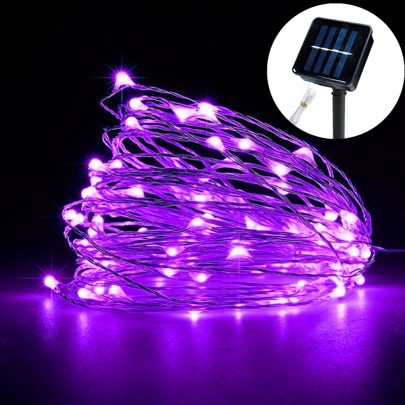 Led-solcellslampa utomhusträdgårdsljusslinga led-glitter vattentät lampa för julgransfest: Röd / 0.5w