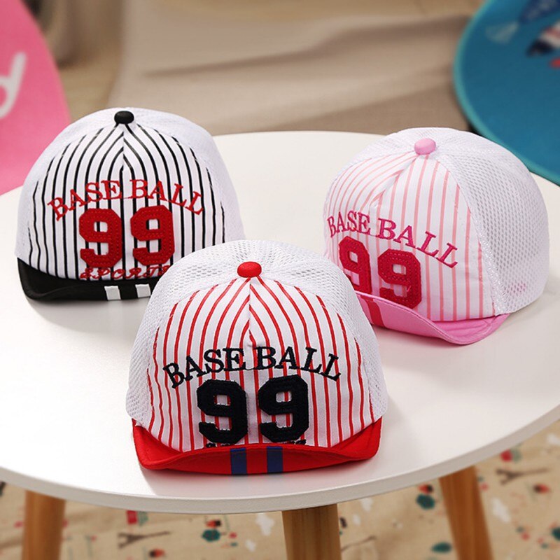 Newborn Baby Hat Girl Boy Digital Striped Baseball Cap Infant Cotton Unisex Toddlers Sun Cap Kids Accessories