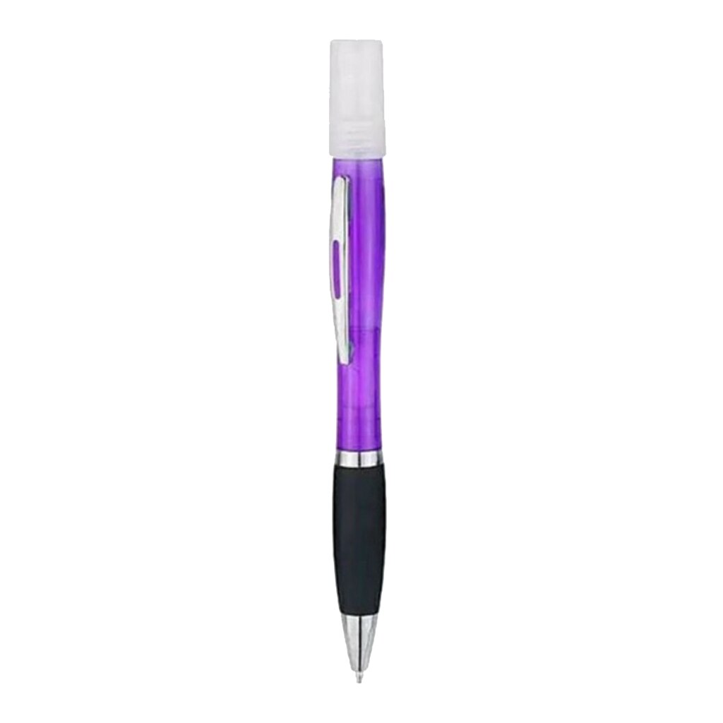 Ballpoint Pen Collection 1mm Medium Point Black Ink with 5ml Empty Spray Bottle: Purple