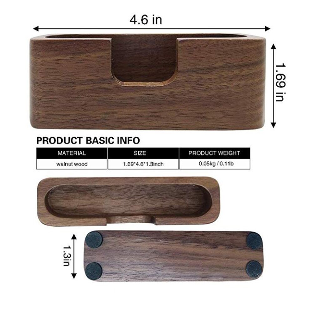 Business Office Storage Single Compartment Box Tables Organizer Practical Filing Wood Card Display Holder Desk Case