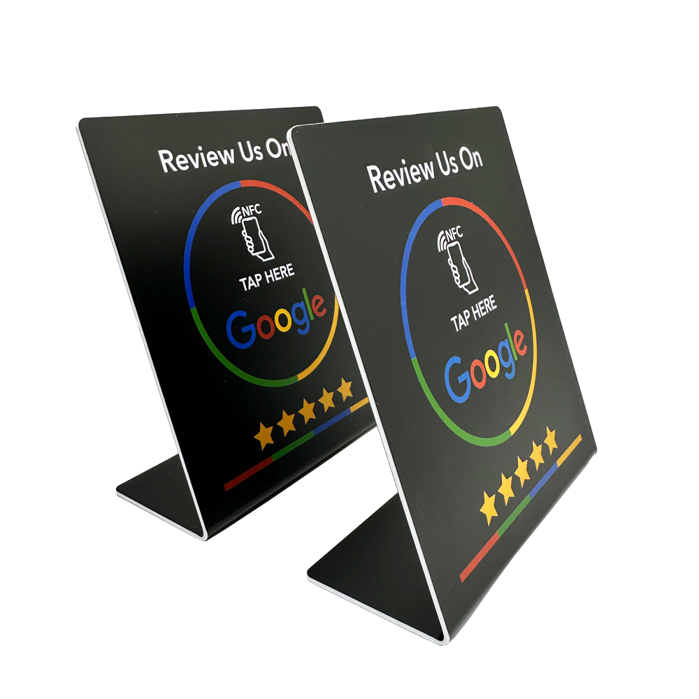 NFC Google Review NFC-Ständer Display Tischdisplay 13,56 MHz NFC-Tap-Kartenständer Reivew us on Google NT/AG215 504Bytes NFC-Ständer