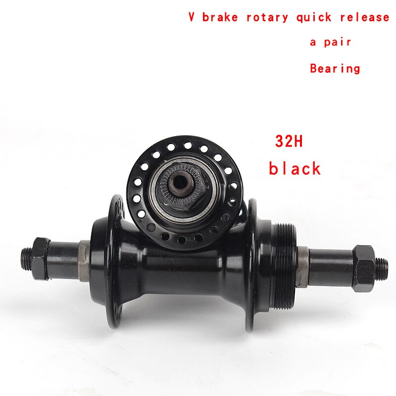 Mountainbike V Brake Rotary Quick Release Hub Aluminium 32 /36 Gat 100/135Mm 6/7/8Speed Lager Wiel Hub: black a pair 32H