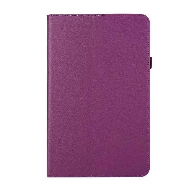 Etui na Tablet do Samsung Galaxy Tab A 10.1 2016 T580 T585 SM-T580 pokrywa Lichee styl skórzany składany stojak odwróć Tab A + film: purple