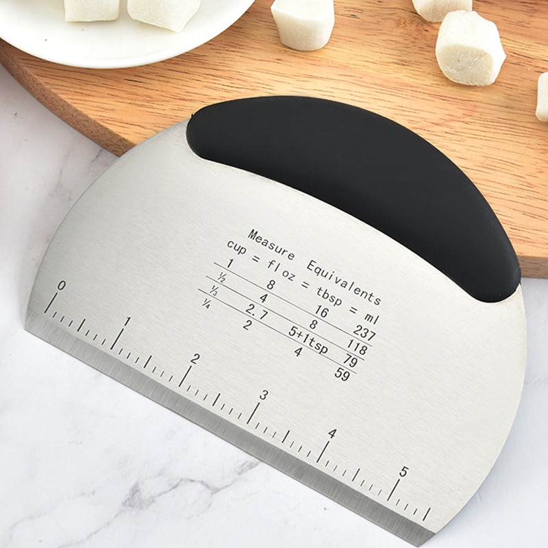 Stainless Steel Dough Cutter Flour Pastry Cutter With Scale Pizza Cutter Bread Dough Cutter Dough Cutting Tool