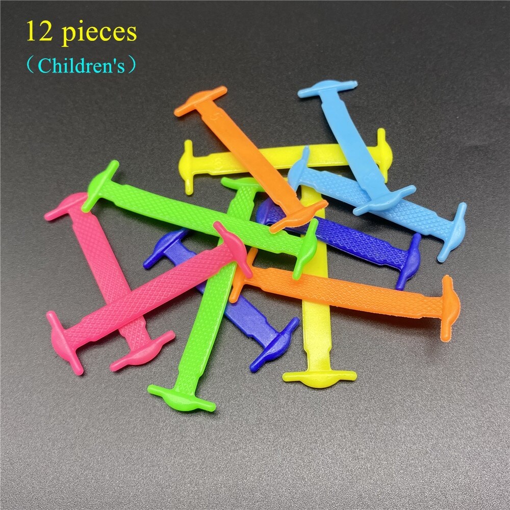 Elastiske snørebånd sneakers doven uden slips snørebånd skinnende blonder mand kvinde barn snørebånd flere farver snørebånd til sko børn: Regnbue farver