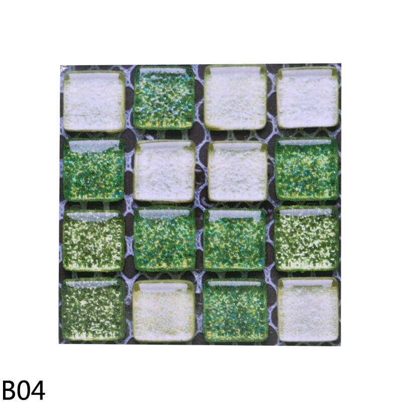 10 st 10cm flerfärgade mosaikväggklistermärken badrum kök väggdekal gör själv väggkonst hus heminredning pvc platt väggdekal: B04