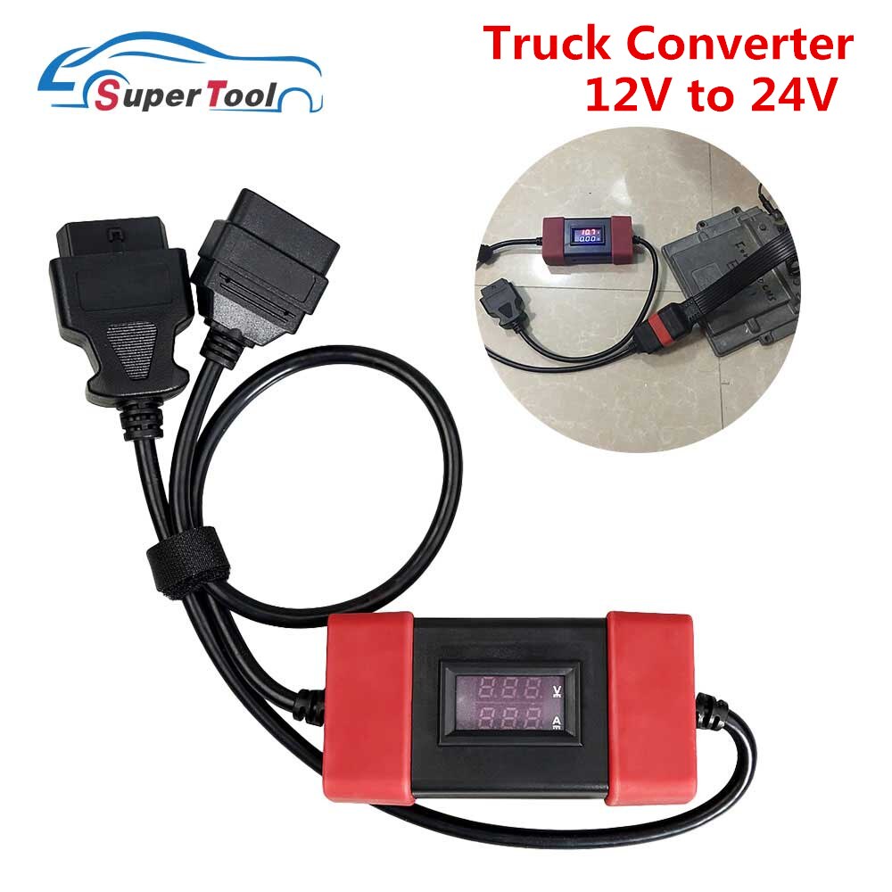 Factory Price 24V To 12V Truck Converter Heavy Duty Truck Diesel Adapter Cable Work For X431/Easydiag2.0/3.0/Golo 3 Scannner