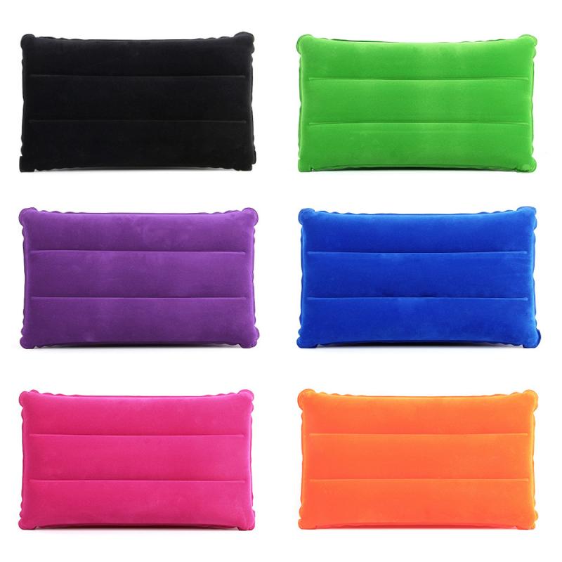 Bequem Ultraleicht Aufblasbare PVC Nylon Luft Kissen Schlaf Kissen Reise Schlafzimmer Wandern Strand Auto Flugzeug Kopf Rest Unterstützung