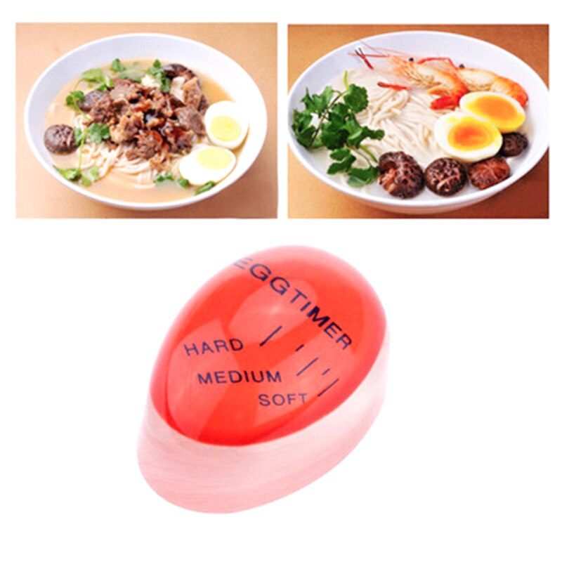 3pcs Egg Perfect Color Changing Timer Yummy Soft Hard Boiled Eggs Cooking Kitchen Eco-Friendly Resin Egg Timer Red timer tools