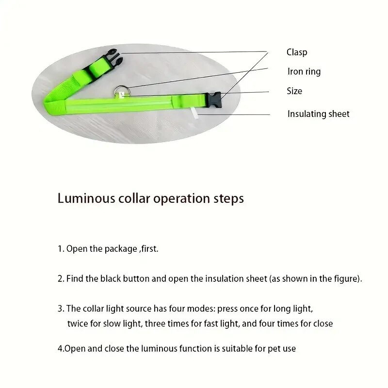 Nylon LED Nacht Sicherheit blinkende glühen in das dunkel Hundeleine Hunde leuchtende fluoreszierende Haustier Hundehalsband