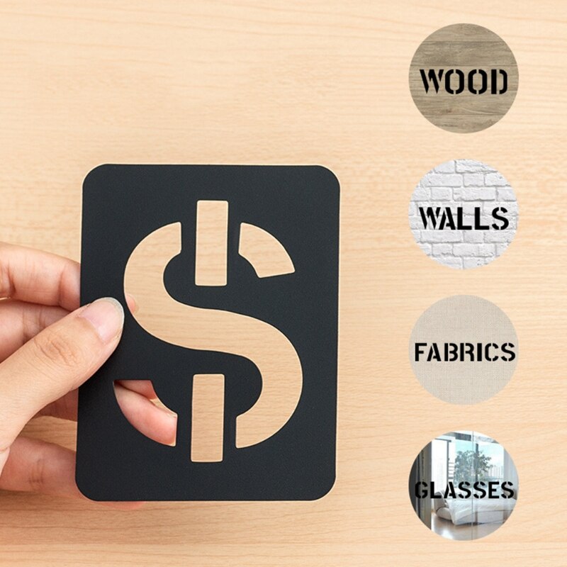 42Pcs Alphabet Letter Stencils Plastic Alphabet Number Drawing Template Reusable