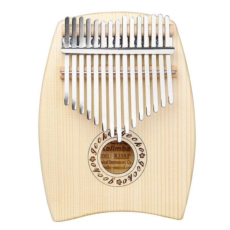 -mbira Kalimba bois d'épicéa 15 touches pouce Piano Instrument de musique avec sac de marteau gants: Default Title