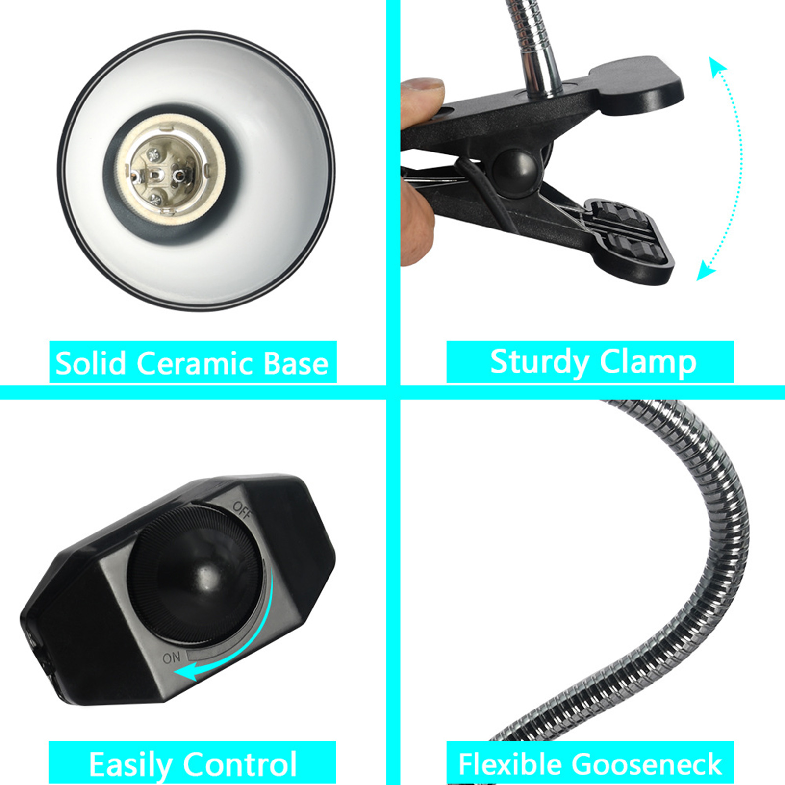 Lámparas UVA UVB de 50W y 70W para acuario, luz trasera de calor para tortugas, reptiles, mascotas, solarium de calcio