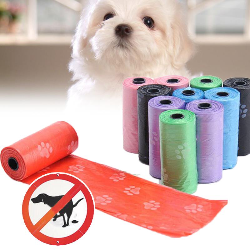 Soppåsar hundar plastpåse hem & boende husdjur 1 rull hund bajs scooper 15 st/påse 15 st/påse 15 st/påse kattprylar förråd